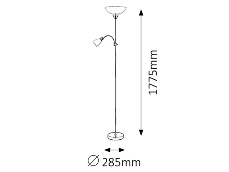Stojanové svietidlo Rabalux 4067 1x60W E27 1x40W E14 230V IP20